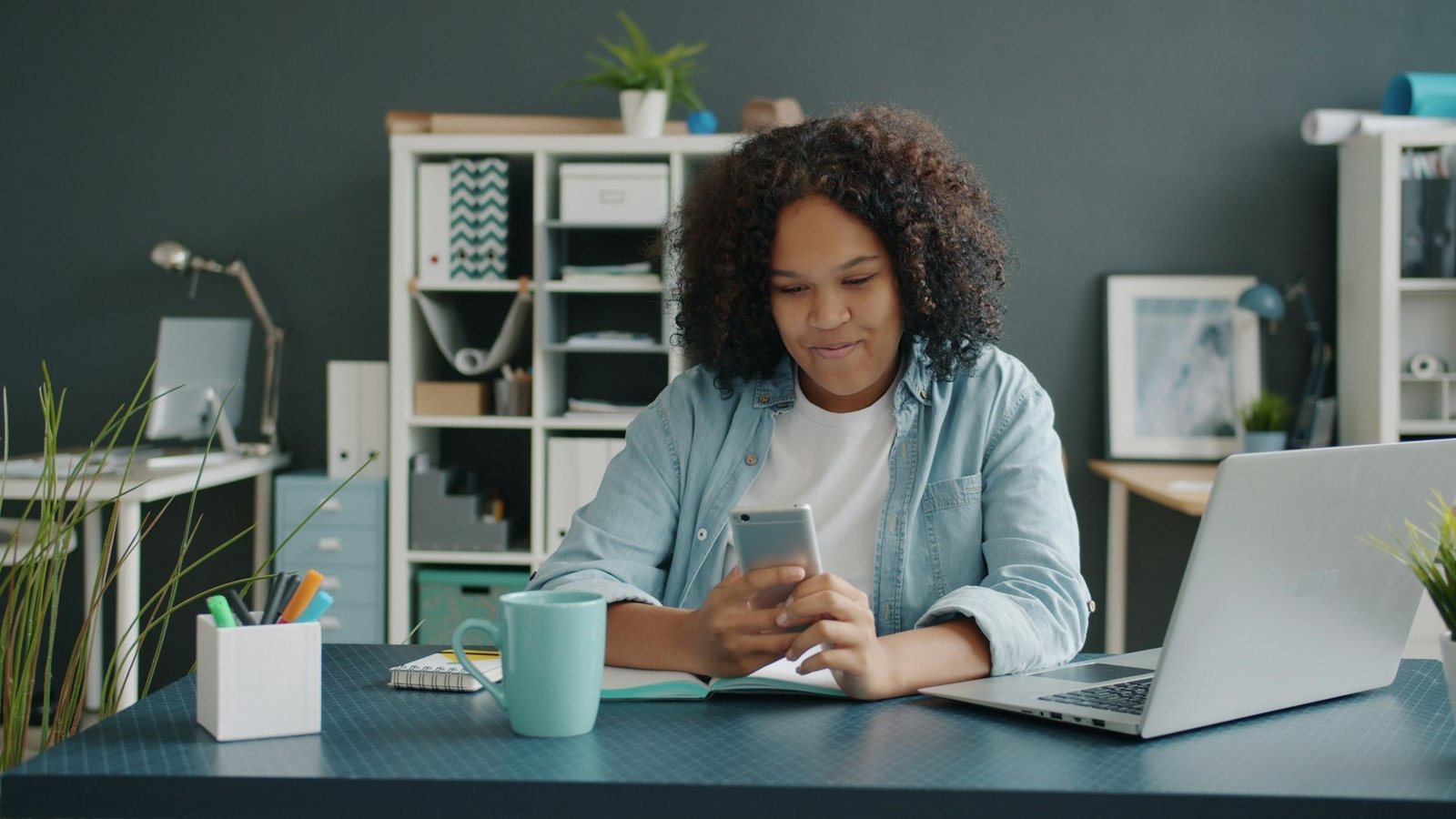 A South African business owner at her desk